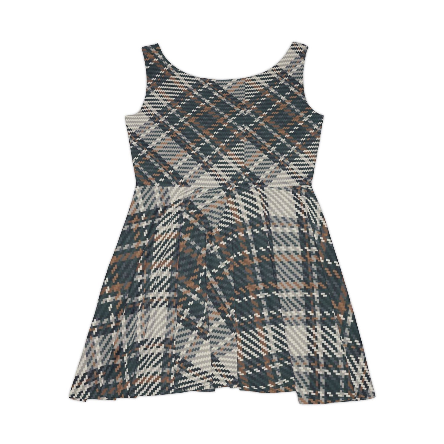 Plaid Women's Skater Dress - Stylish Casual Attire for Spring & Summer